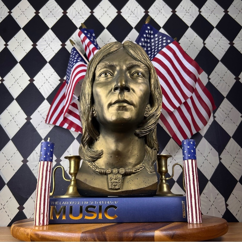 John Lennon Bust Life Size by Neal Martz – Bronze Finish Sculpture| Esco 1980